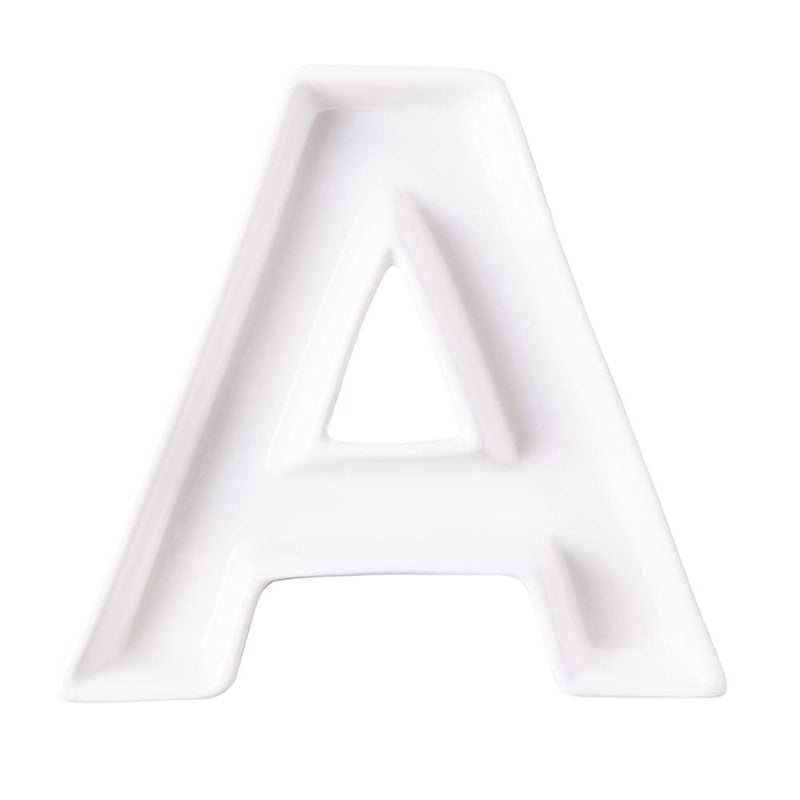 Coffeezone أطباق صغيرة لاسم كوفي زون للحلويات والمكسرات، ديكور منزلي للحفلات (الحرف A) - Image 1